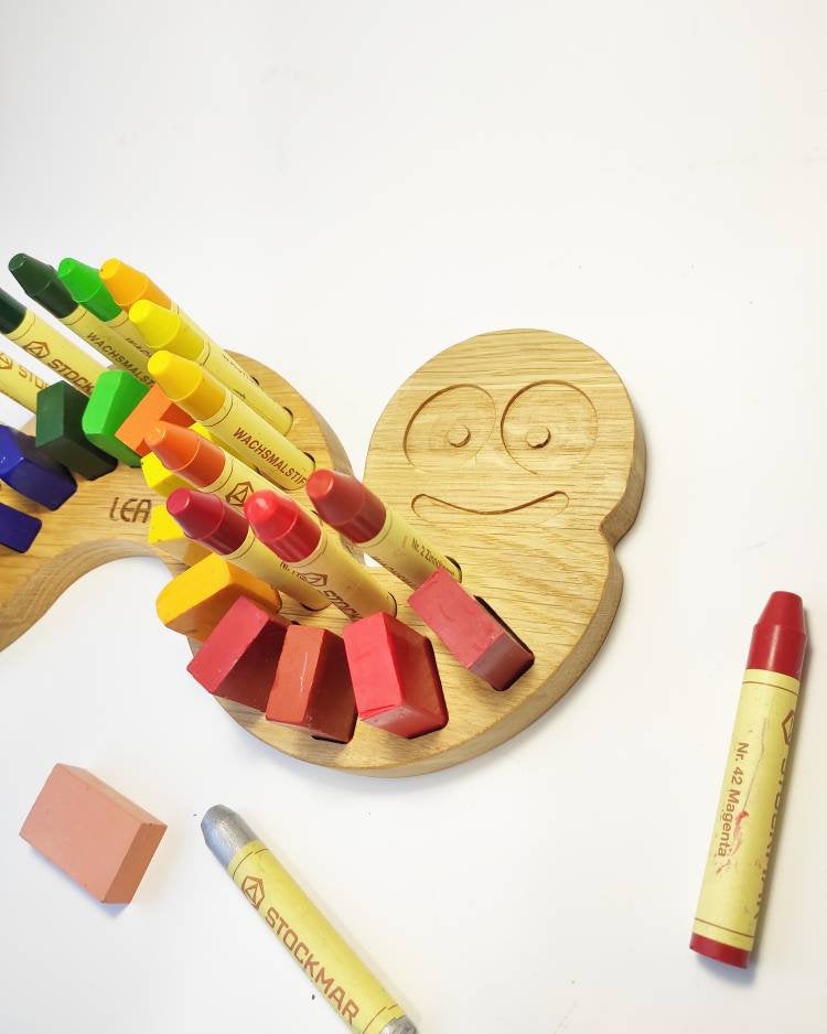 Crayon Holder for Stockmar blocks and sticks Caterpillar shape, different variations
