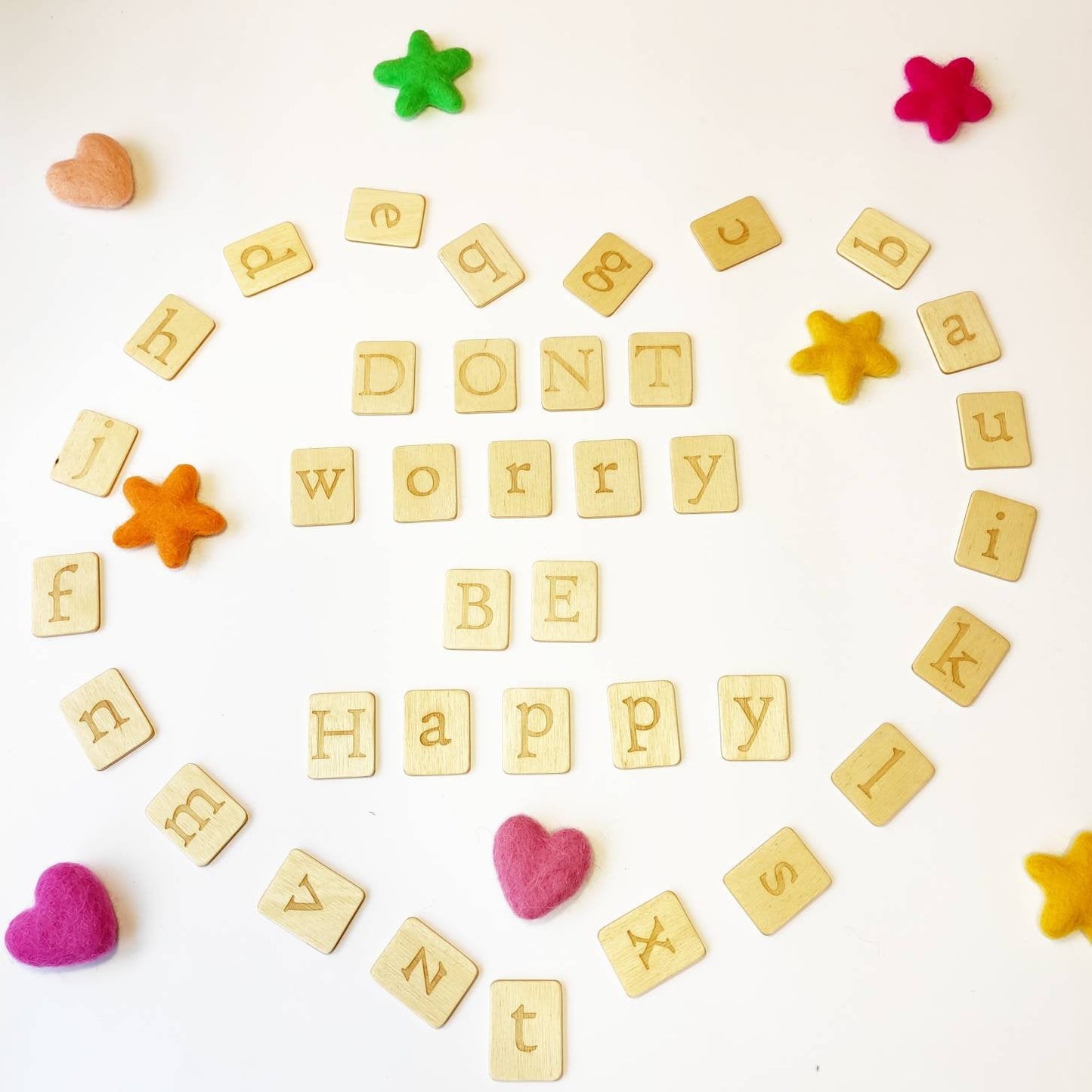 English Uppercase and Lowercase letters cards with holder