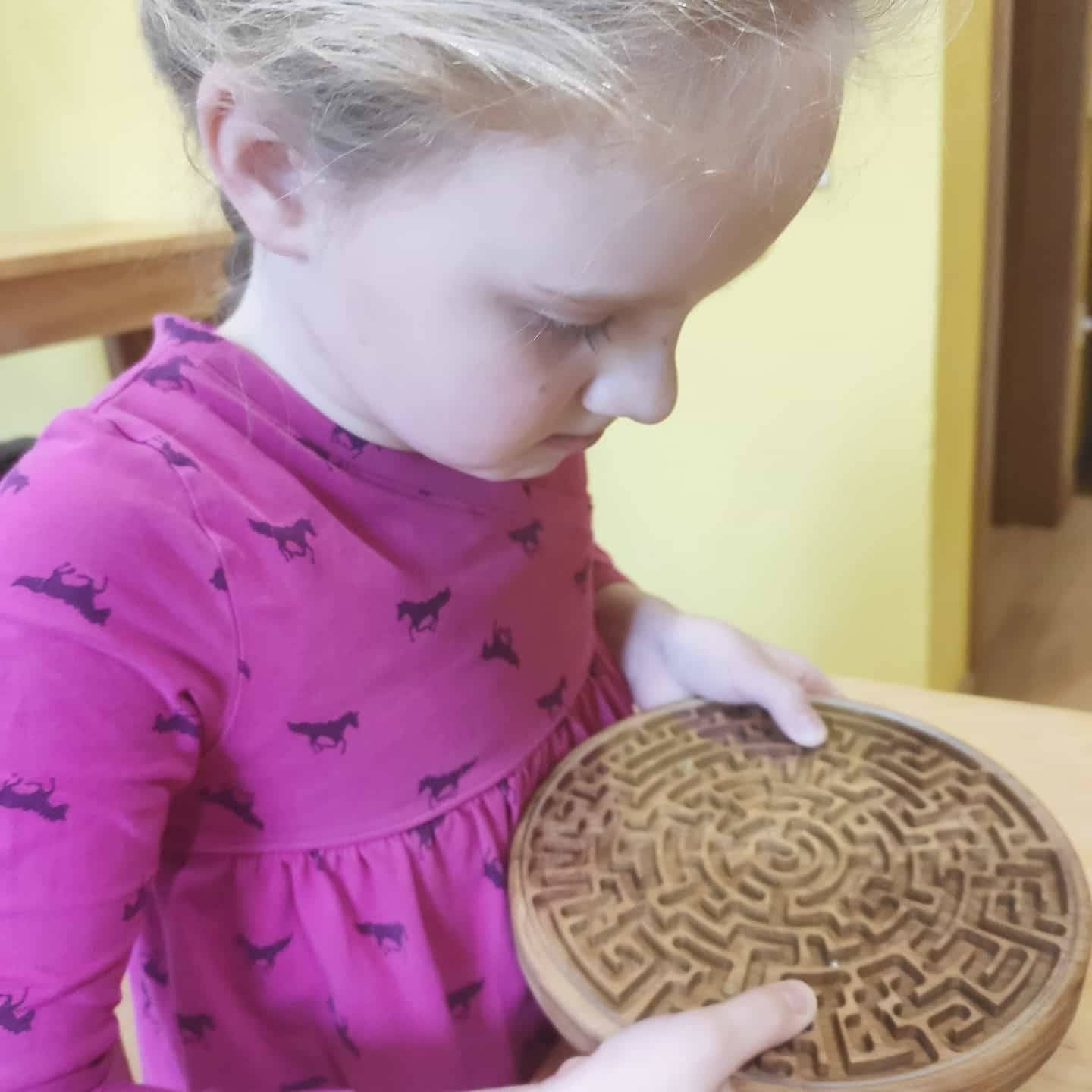 Double-sided wooden labyrinth game, maze