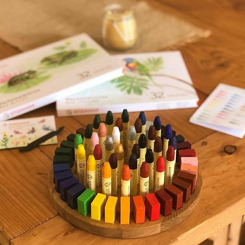 Wooden Stockmar crayon holder
