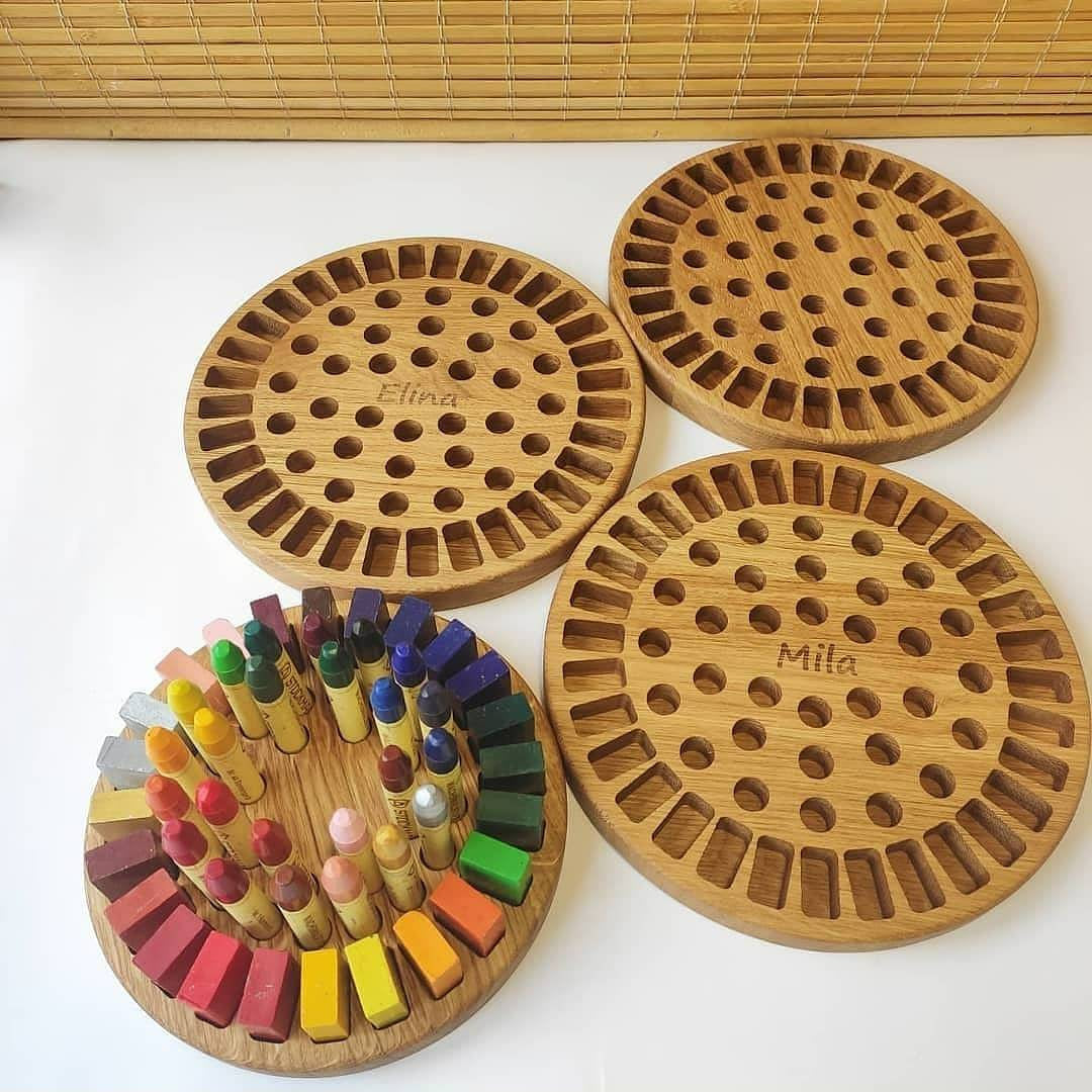 Wooden Stockmar crayon holder
