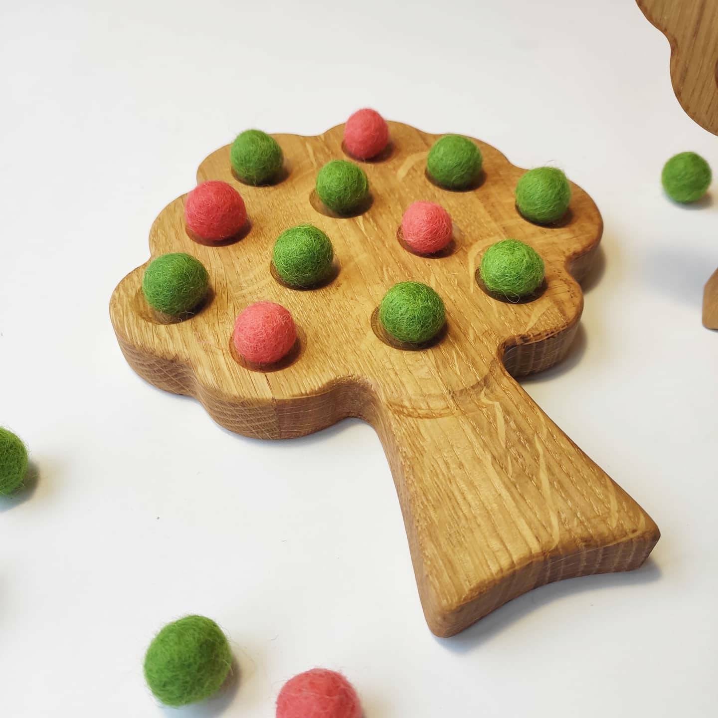 Montessori wooden tree for fine motor skills