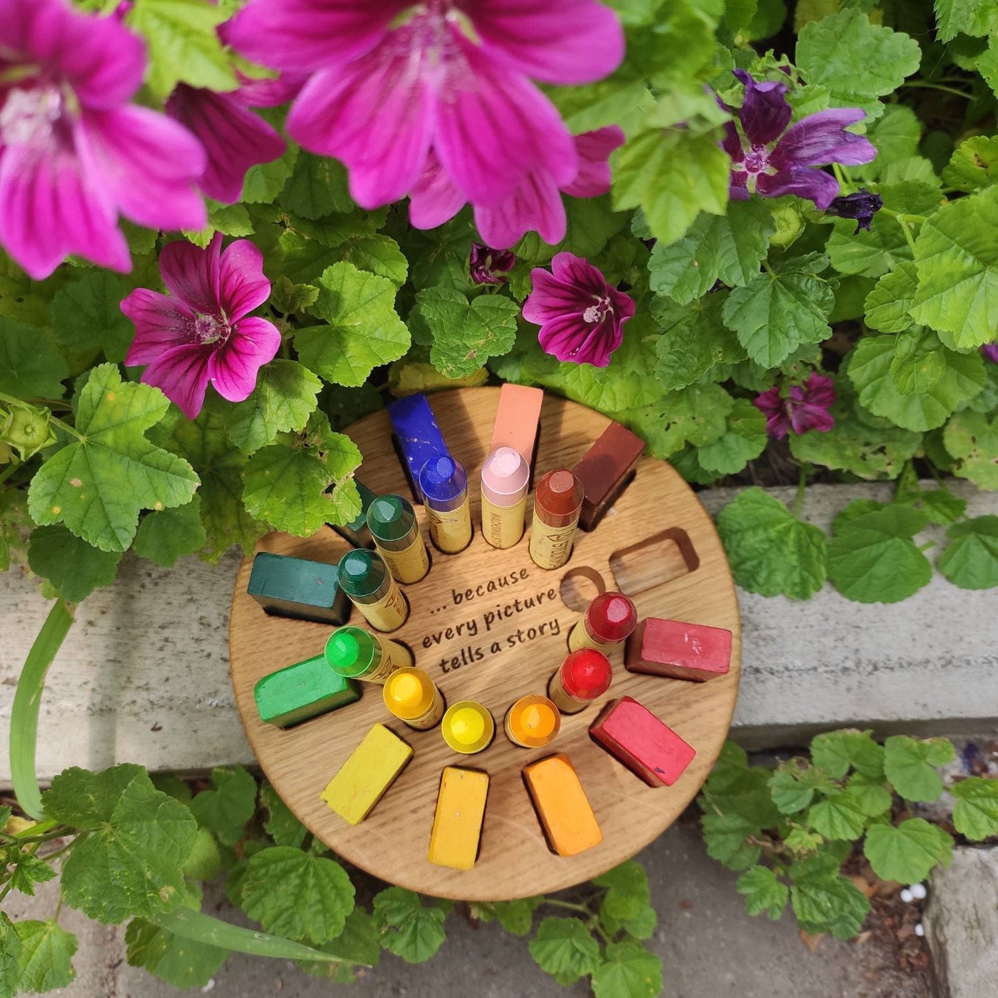 Wooden Stockmar crayon holder