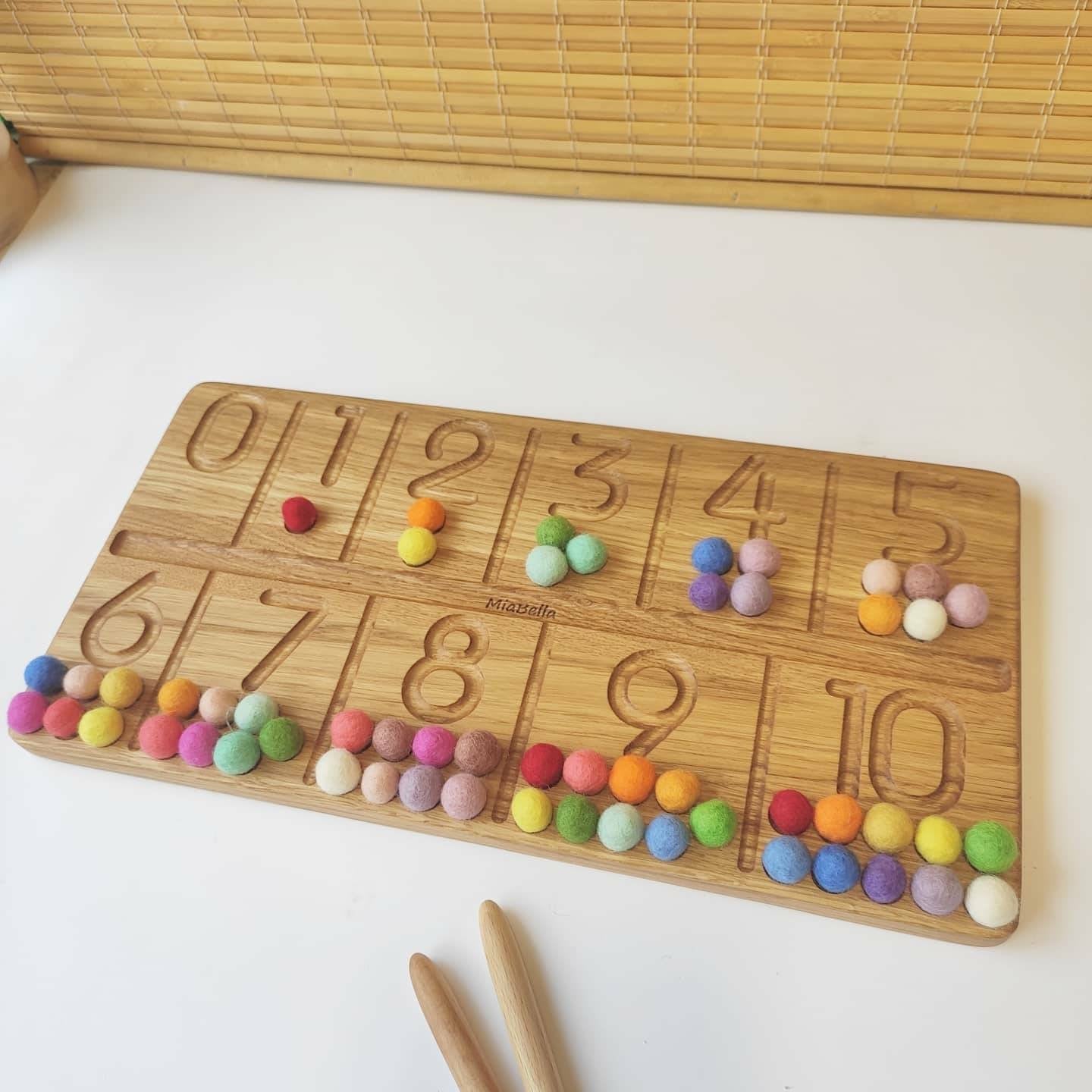 Number tracing board