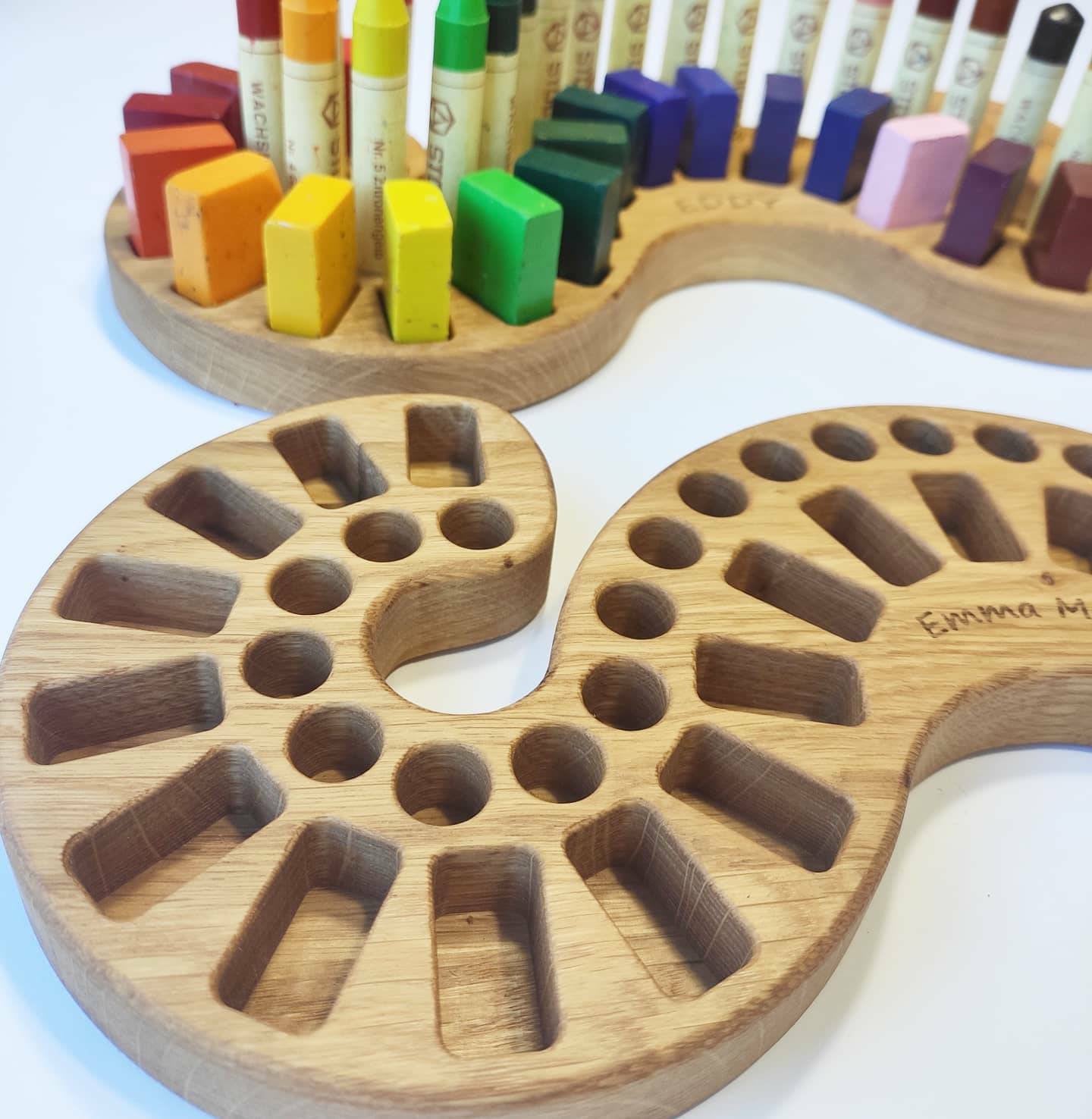 Crayon Holder for Stockmar blocks and sticks Caterpillar shape, different variations