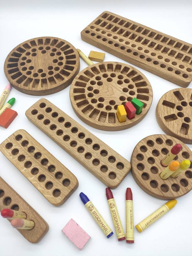 Wooden Stockmar crayon holder