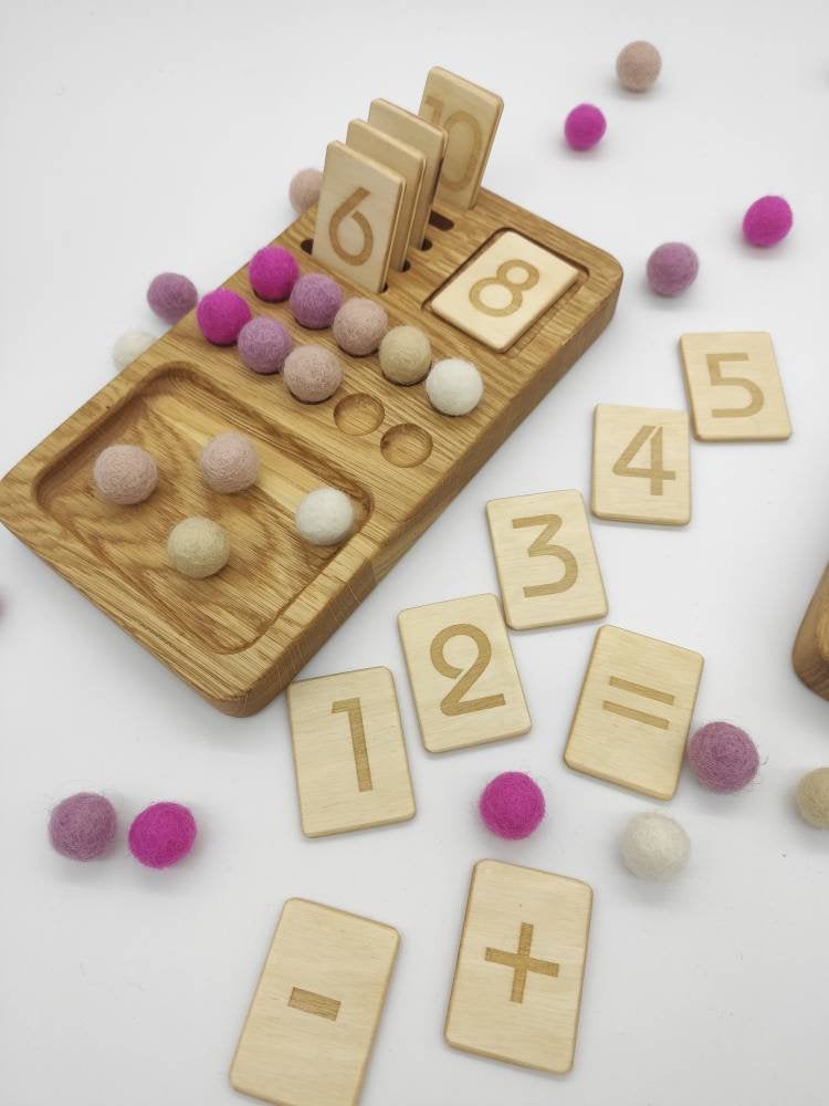 Math Board with Numbers reversible cards 1-10