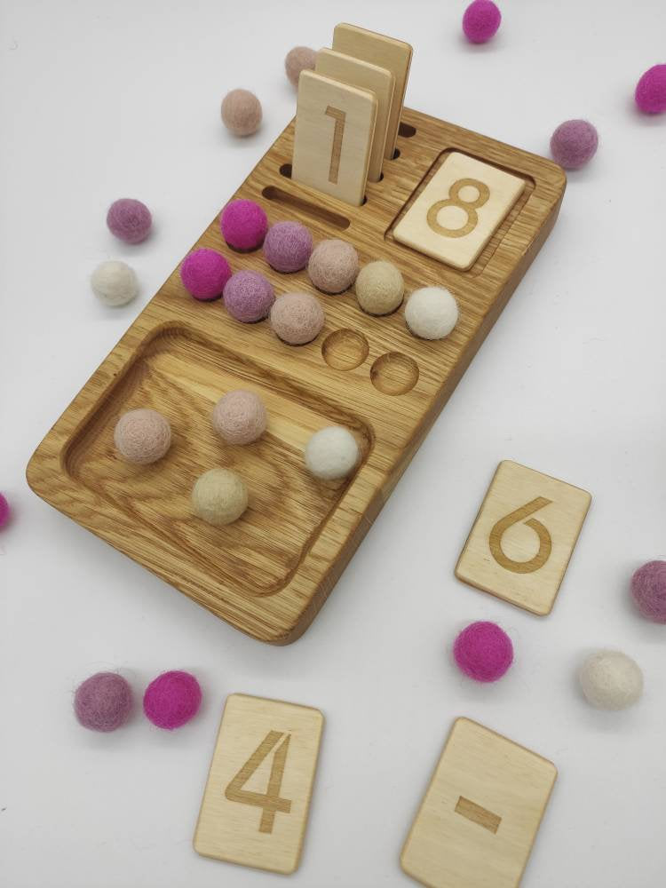 Math Board with Numbers reversible cards 1-10