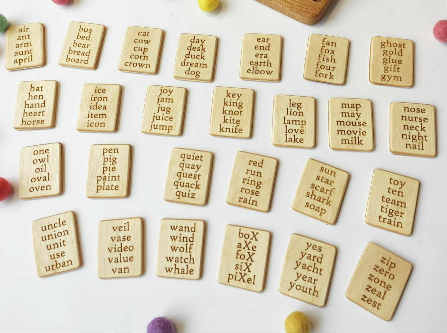 English big board and holder with lowercase letters cards