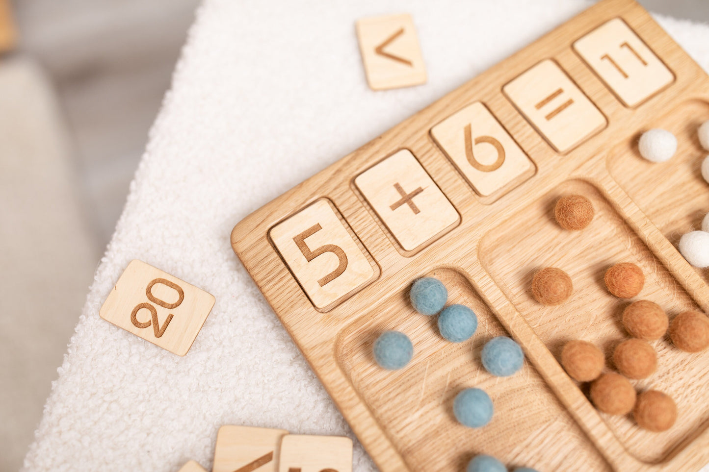 Math tray 1-20 learning numbers gift for children math Montessori addition subtraction homeschool teacher resource preschool