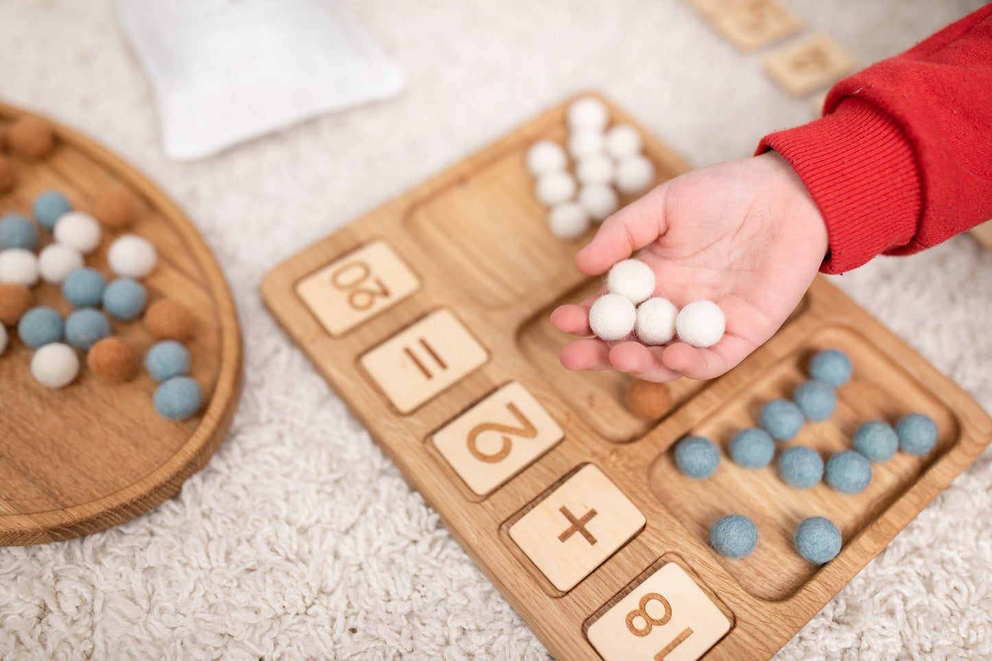Math tray 1-20 learning numbers gift for children math Montessori addition subtraction homeschool teacher resource preschool