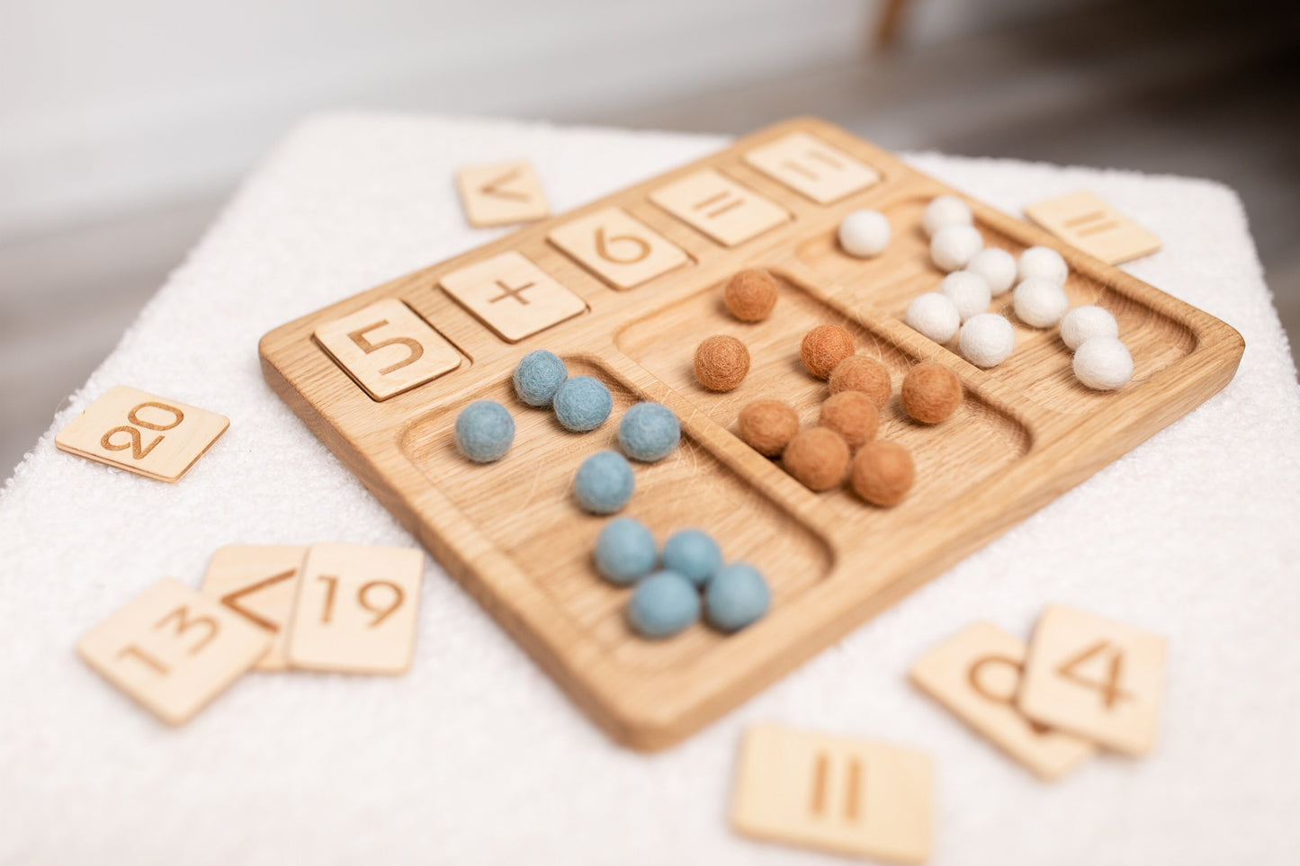 Math tray 1-20 learning numbers gift for children math Montessori addition subtraction homeschool teacher resource preschool
