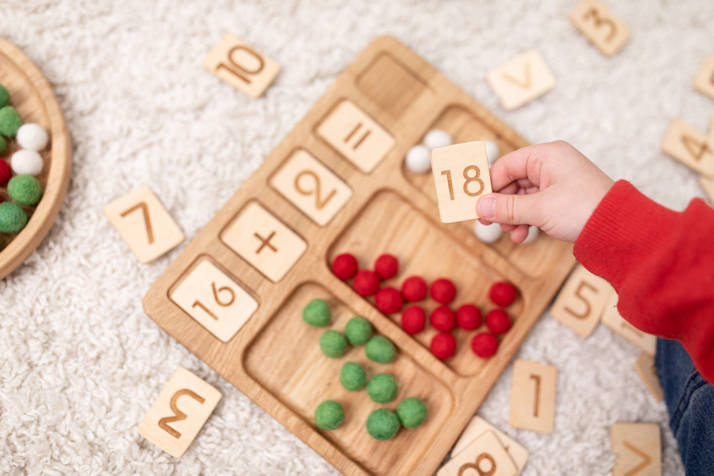 Montessori math board kids gift learning numbers homeschool preschool addition subtraction educational teacher resources counting