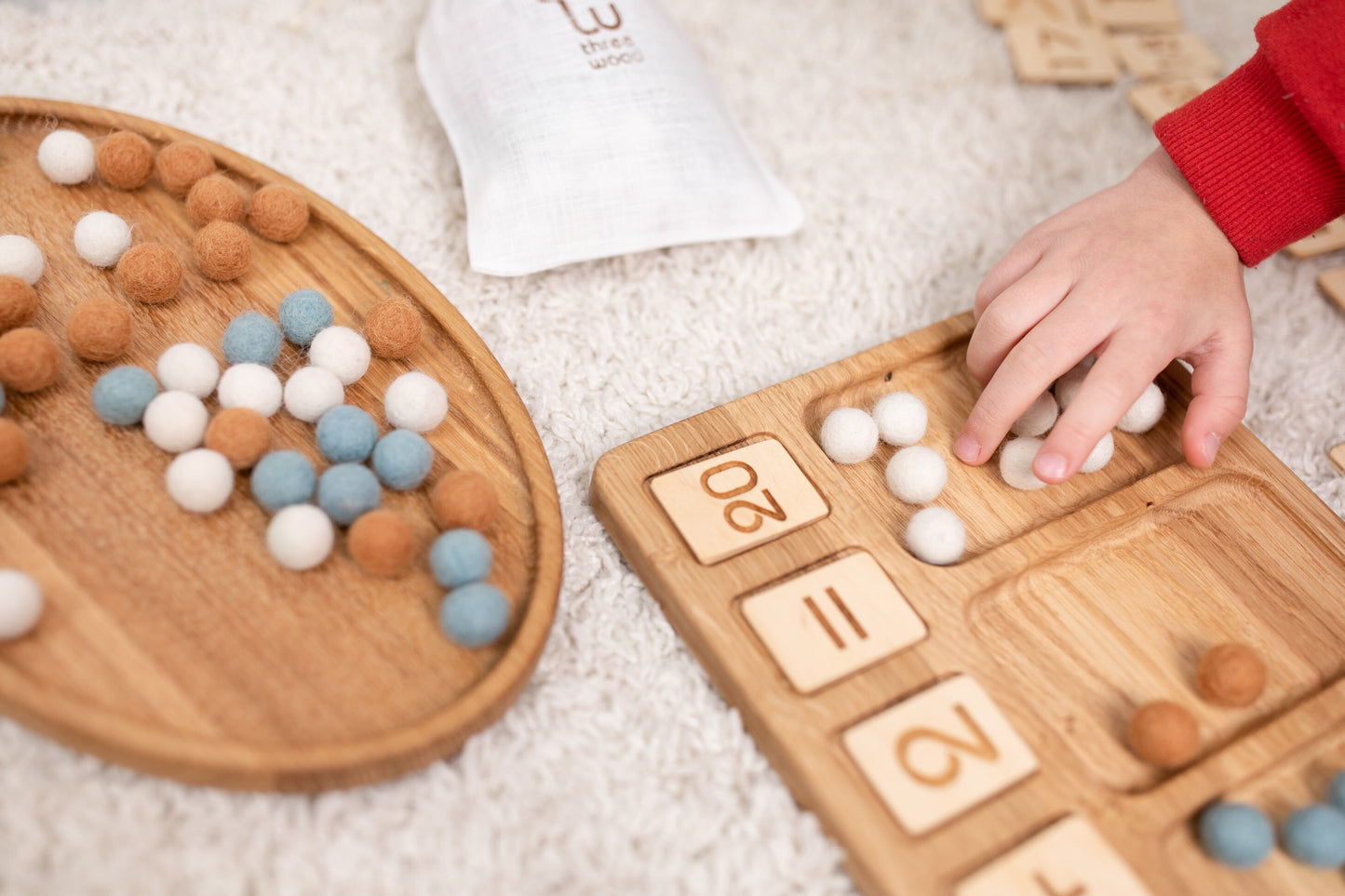 Math tray 1-20 learning numbers gift for children math Montessori addition subtraction homeschool teacher resource preschool