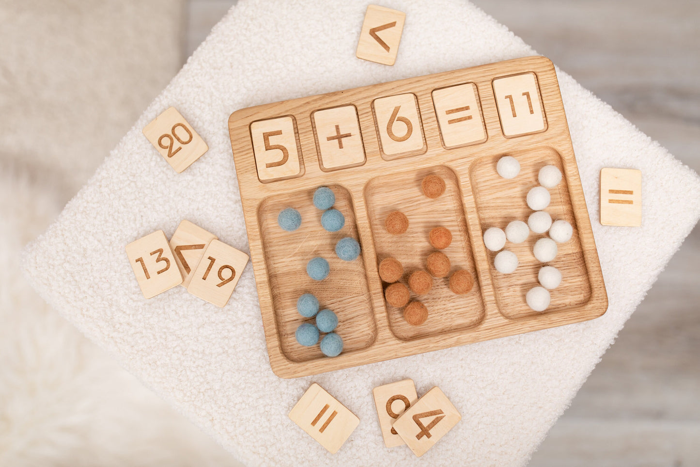 Math tray 1-20 learning numbers gift for children math Montessori addition subtraction homeschool teacher resource preschool