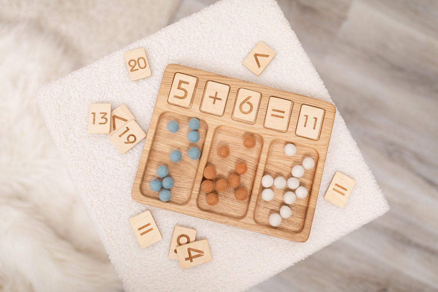 Math tray 1-20 learning numbers gift for children math Montessori addition subtraction homeschool teacher resource preschool
