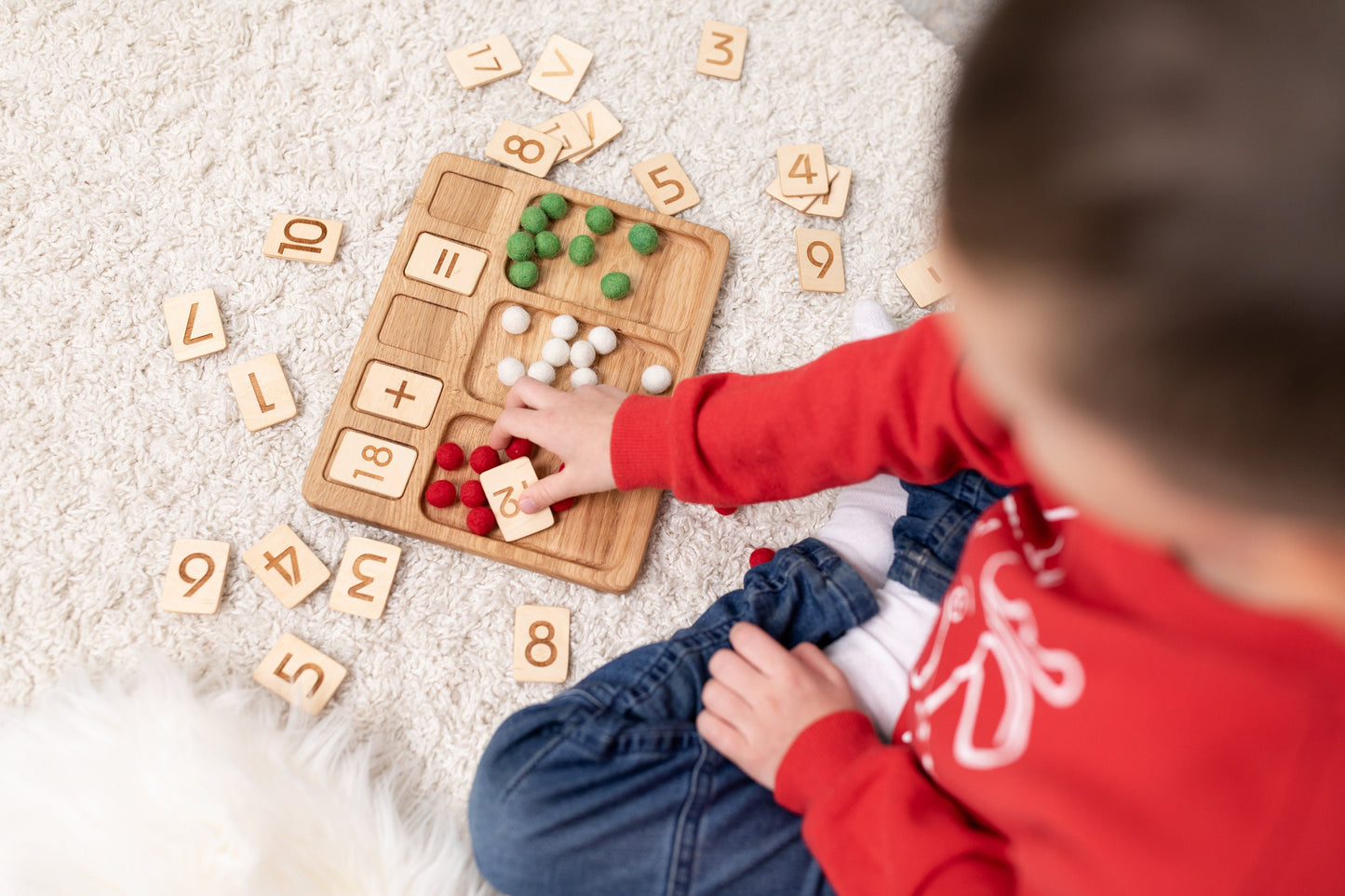Montessori math board kids gift learning numbers homeschool preschool addition subtraction educational teacher resources counting