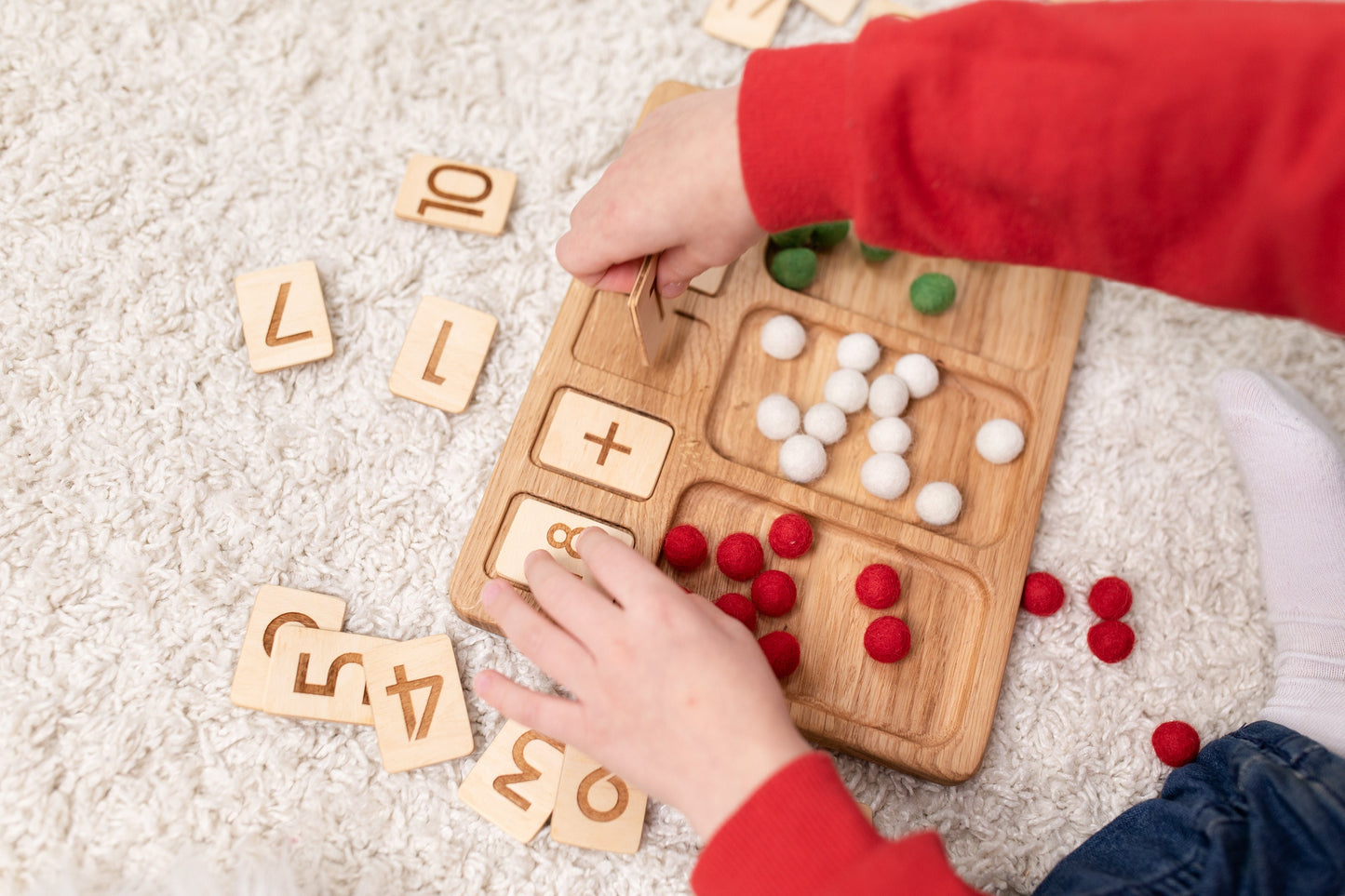 Montessori math board kids gift learning numbers homeschool preschool addition subtraction educational teacher resources counting
