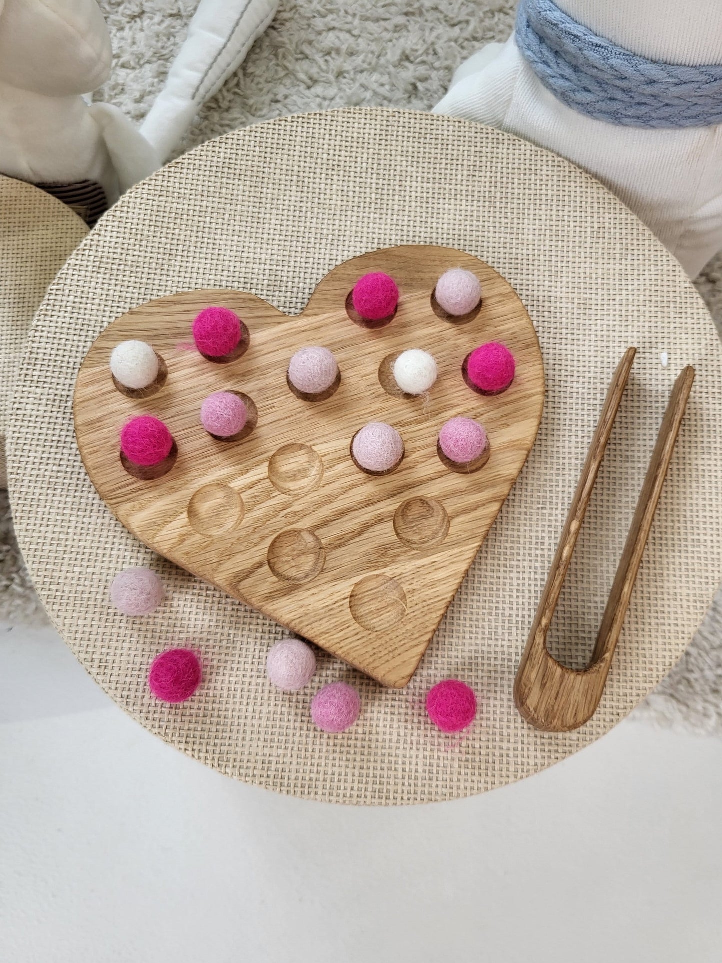Valentines day kids gift Wooden heart homeschool preschool kids fine motor skills Montessori unique child gift for teacher