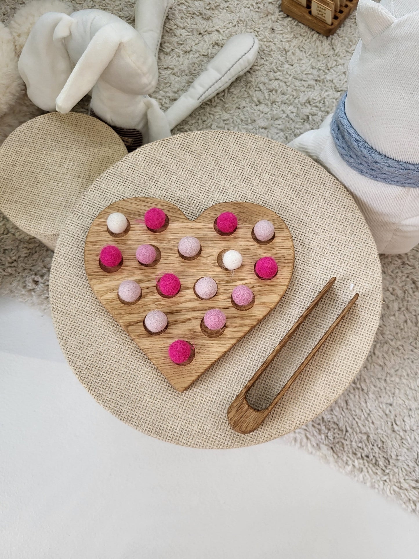 Valentines day kids gift Wooden heart homeschool preschool kids fine motor skills Montessori unique child gift for teacher