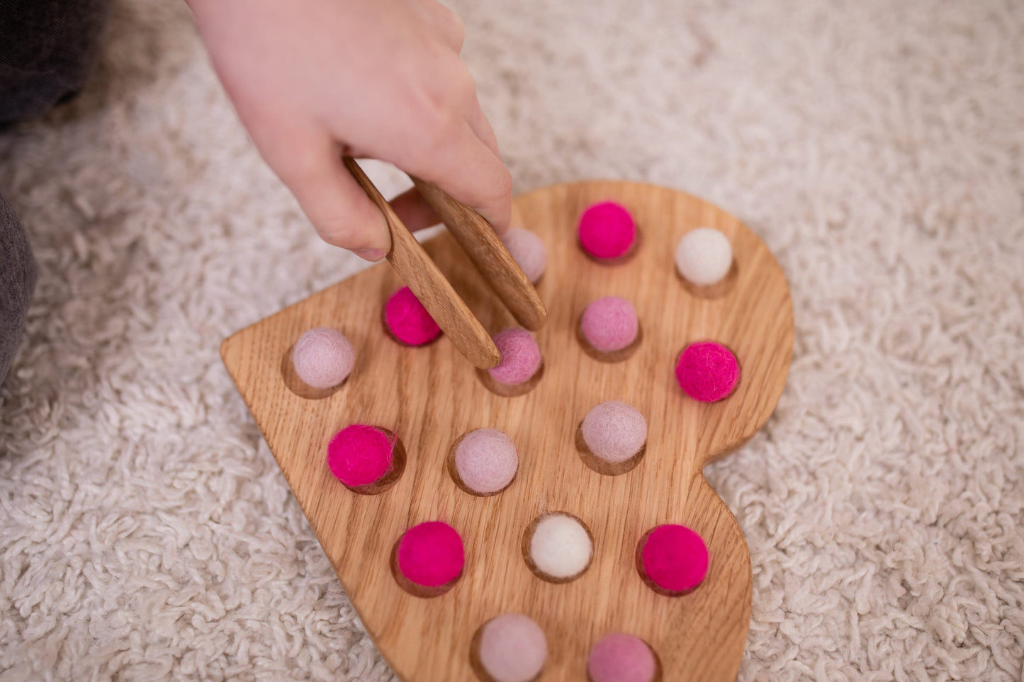 Valentines day kids gift Wooden heart homeschool preschool kids fine motor skills Montessori unique child gift for teacher