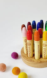 Load image into Gallery viewer, Stockmar crayon holder for 16 sticks, desk organization waldorf crayon holder without crayons, personalized gift for kids
