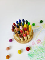 Load image into Gallery viewer, Stockmar Crayon holder for 24 sticks desk organization Waldorf crayon holder personalized gift for kids wooden holder teacher Montessori Homeschool
