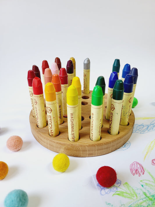 Wooden crayon holder for Stockmar 32 sticks