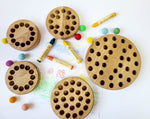 Load image into Gallery viewer, Stockmar crayon holder for 16 sticks, desk organization waldorf crayon holder without crayons, personalized gift for kids
