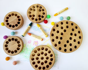 Wooden crayon holder for Stockmar 32 sticks