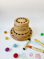 Load image into Gallery viewer, Wooden crayon holder for Stockmar 32 sticks
