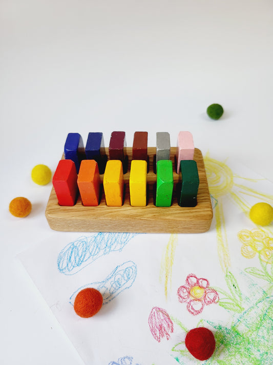 Waldorf Rectangular Crayon holder for Stockmar 12 Blocks only