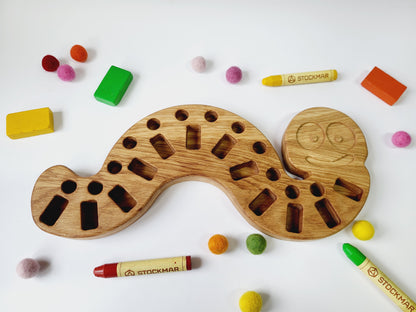 Waldorf crayon holder for Stockmar 12 blocks and 12 sticks