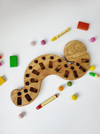 Waldorf crayon holder for Stockmar 12 blocks and 12 sticks