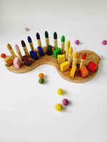 Load image into Gallery viewer, Waldorf crayon holder for Stockmar 12 blocks and 12 sticks

