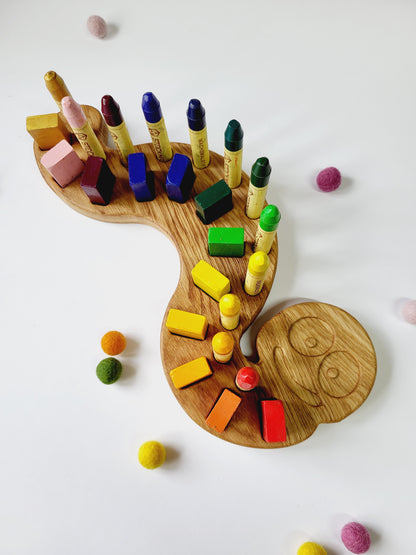 Waldorf crayon holder for Stockmar 12 blocks and 12 sticks