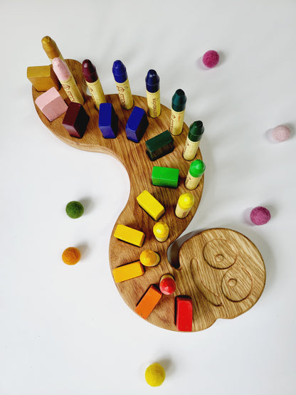 Waldorf crayon holder for Stockmar 12 blocks and 12 sticks