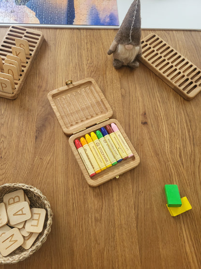 Stockmar crayon holder case for 8 sticks and for 8 blocks