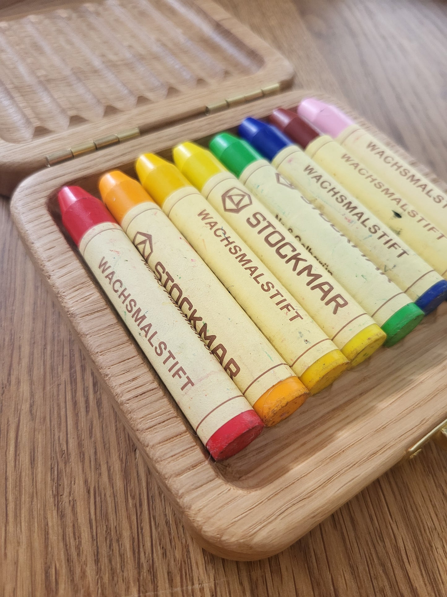 Stockmar crayon holder case for 8 sticks and for 8 blocks