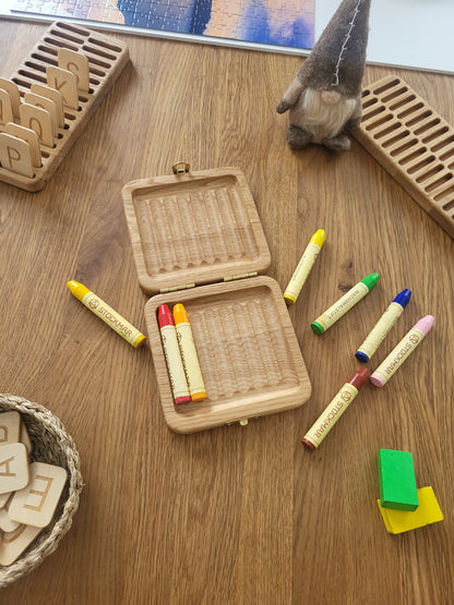 Stockmar crayon holder case for 8 sticks and for 8 blocks