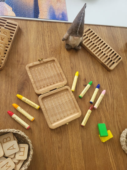 Stockmar crayon holder case for 8 sticks and for 8 blocks