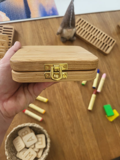 Stockmar crayon holder case for 8 sticks and for 8 blocks
