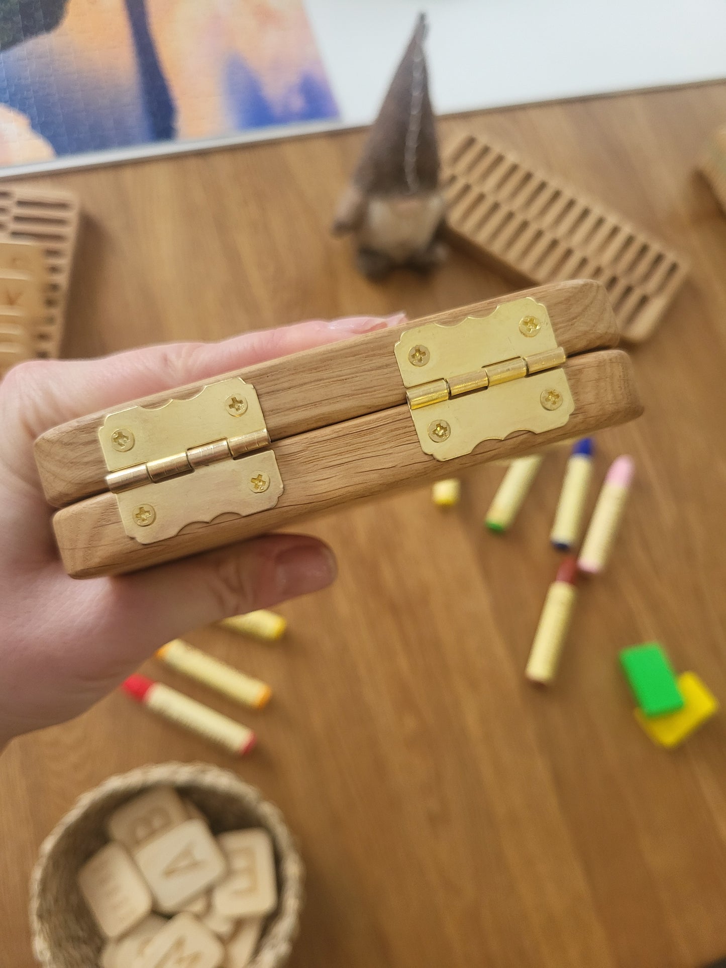 Stockmar crayon holder case for 8 sticks and for 8 blocks