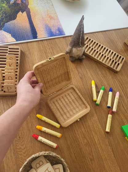 Stockmar crayon holder case for 8 sticks and for 8 blocks