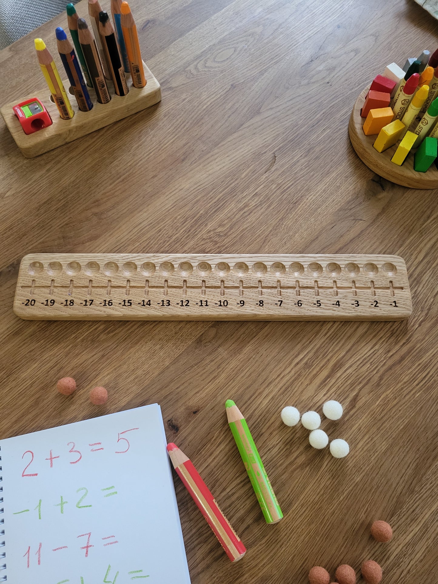 Montessory Wooden Number Line Board -  Positive and Negative