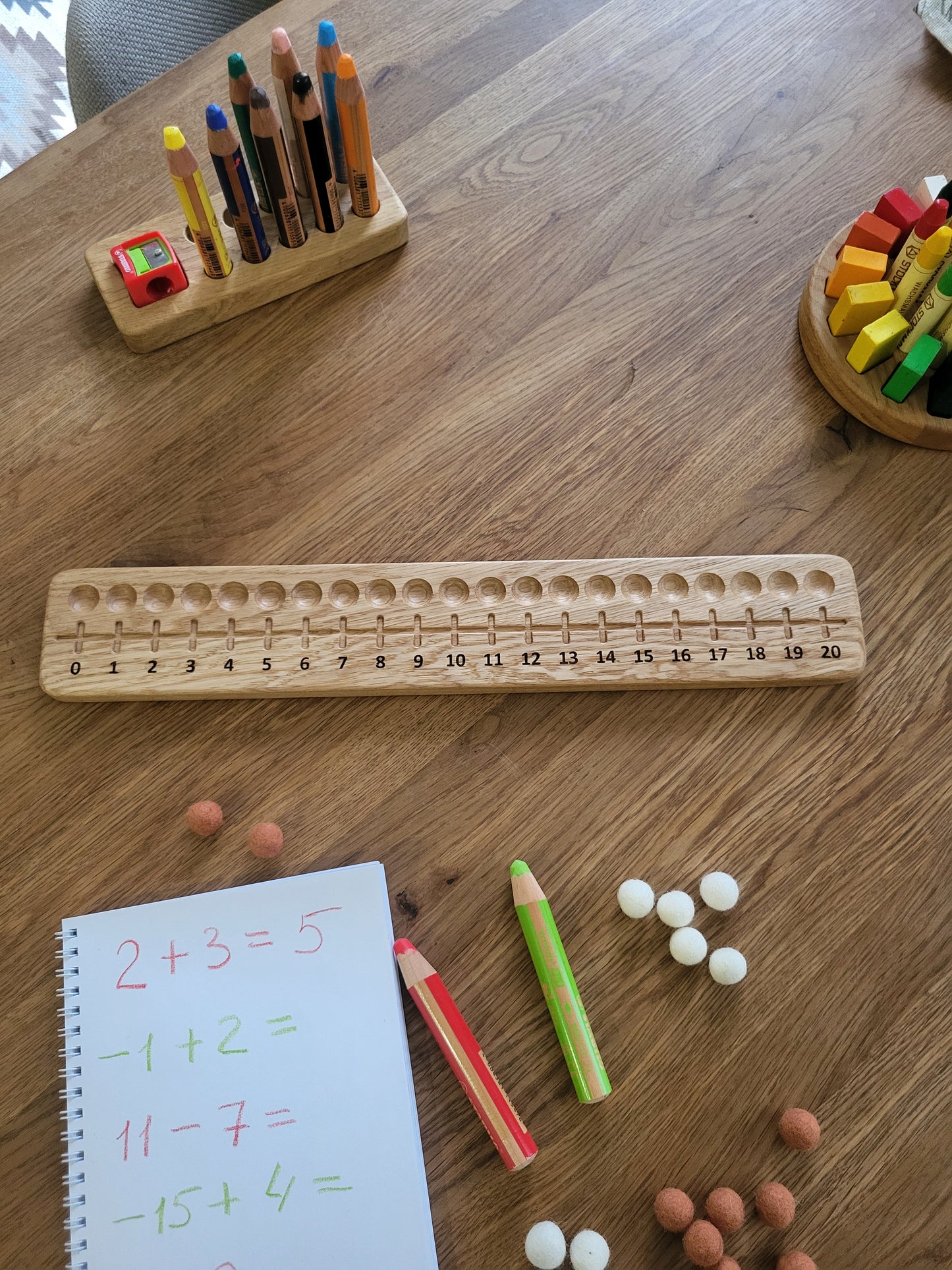 Montessory Wooden Number Line Board -  Positive and Negative