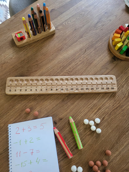 Montessory Wooden Number Line Board -  Positive and Negative
