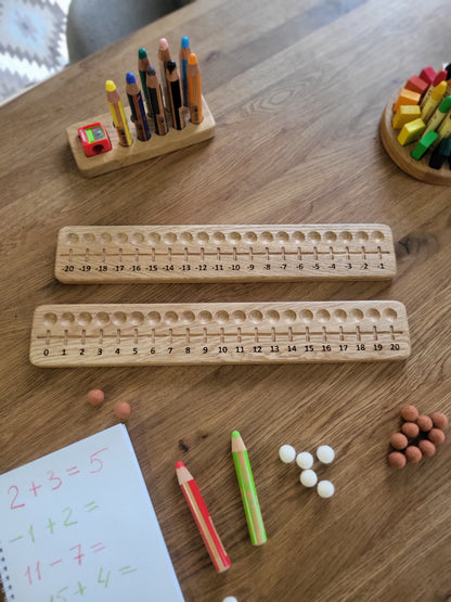 Montessory Wooden Number Line Board -  Positive and Negative