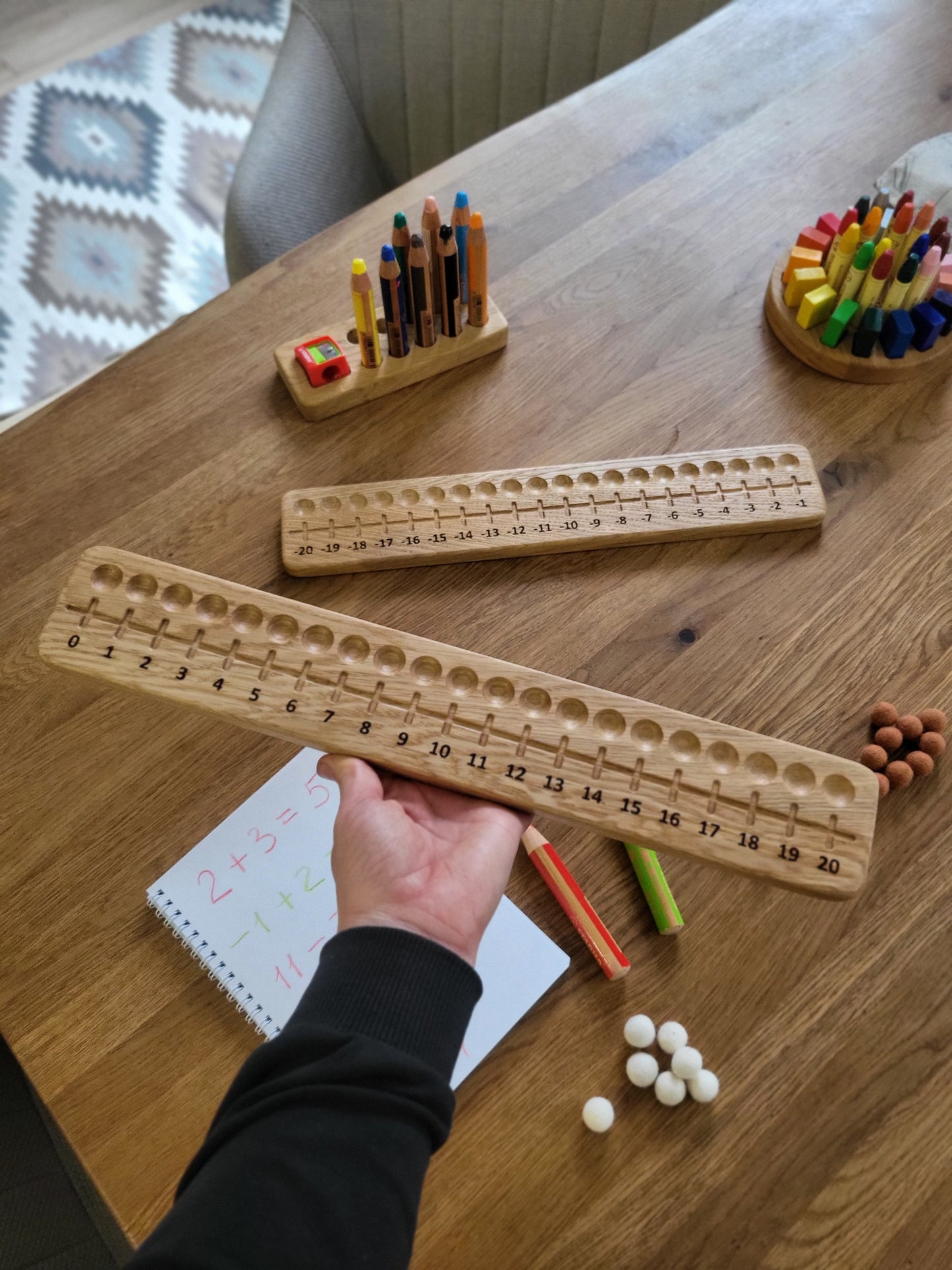 Montessory Wooden Number Line Board -  Positive and Negative