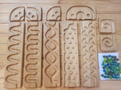 Murmelbahn-Set aus Holz